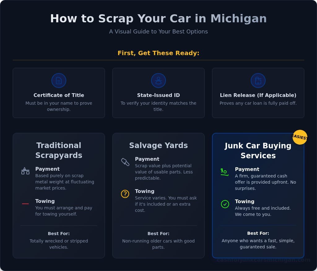 How to Scrap a Car for Cash: A Simple 5-Step Guide - Infographic