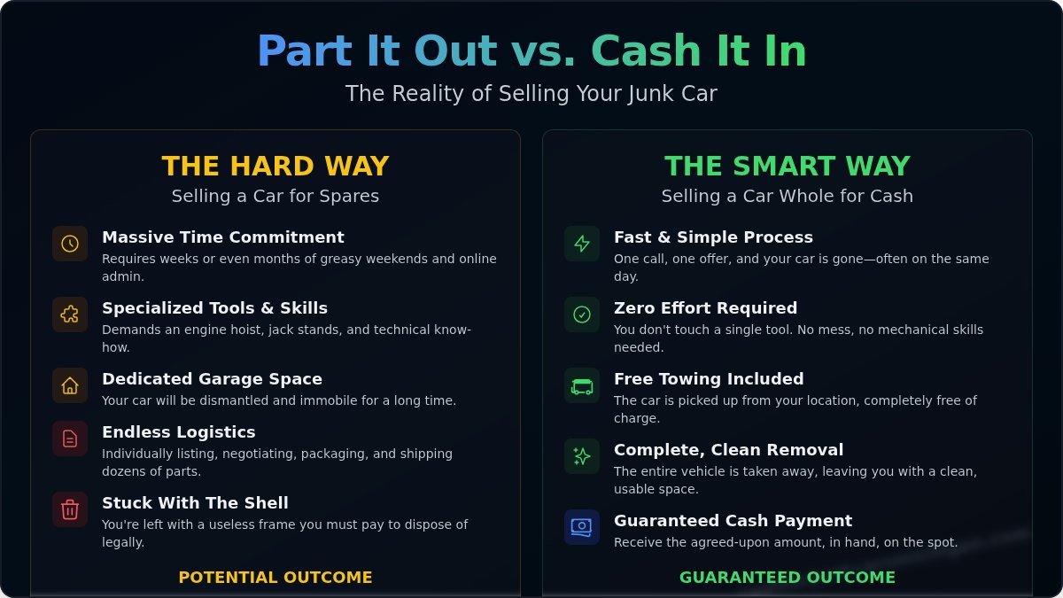 How to Sell Your Car for Spares Without The Hassle - Infographic