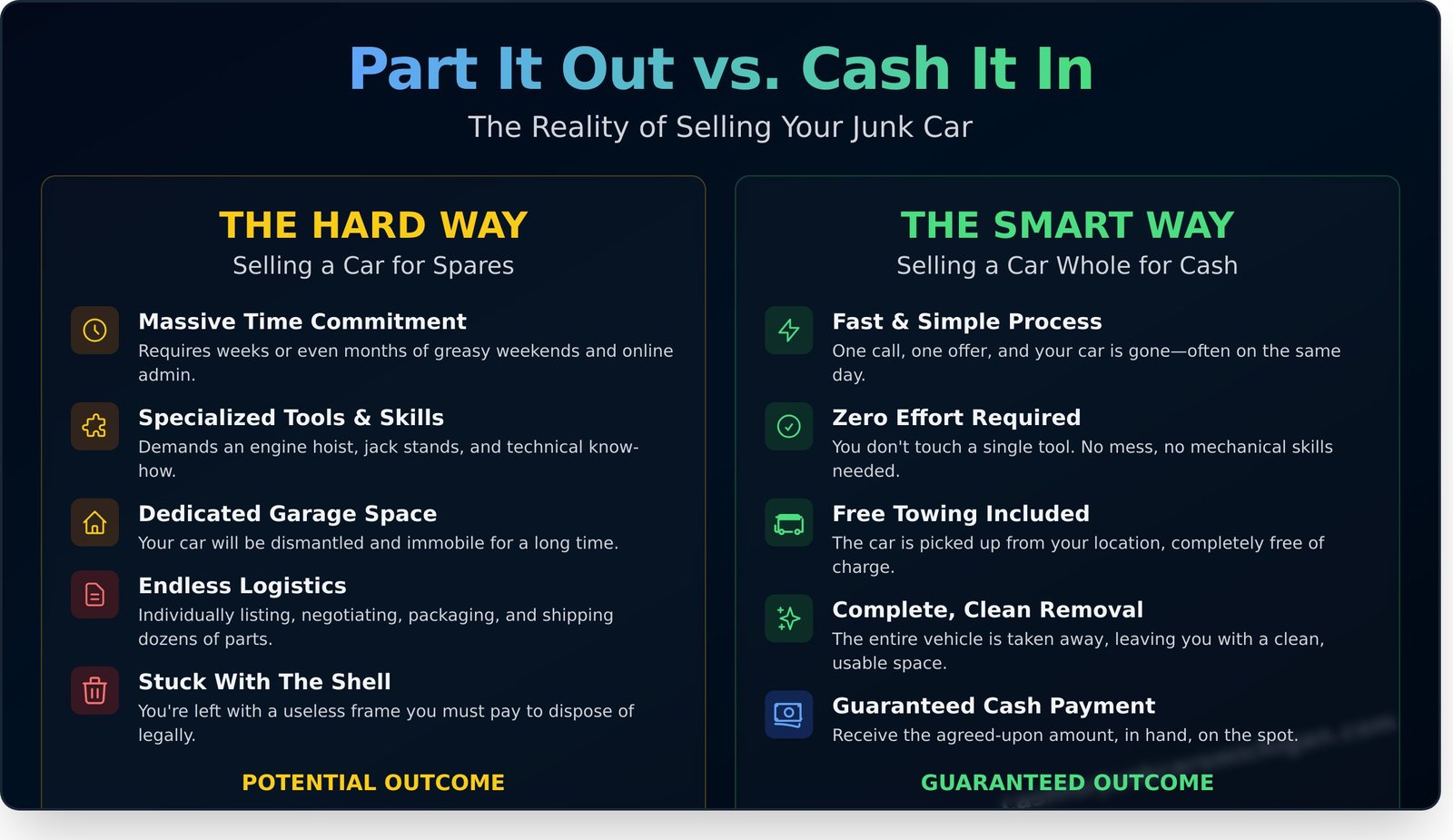 How to Sell Your Car for Spares Without The Hassle - Infographic