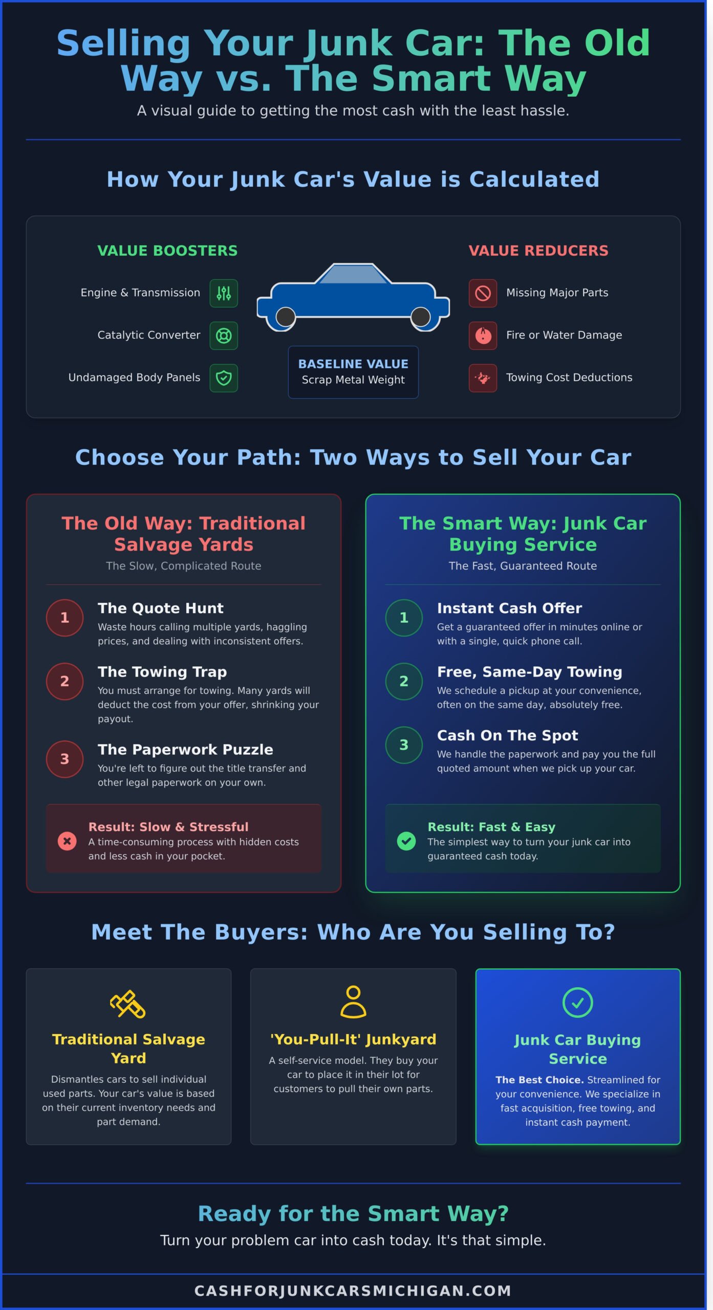 Do Salvage Yards Buy Cars? Yes, But Here’s What You MUST Know - Infographic