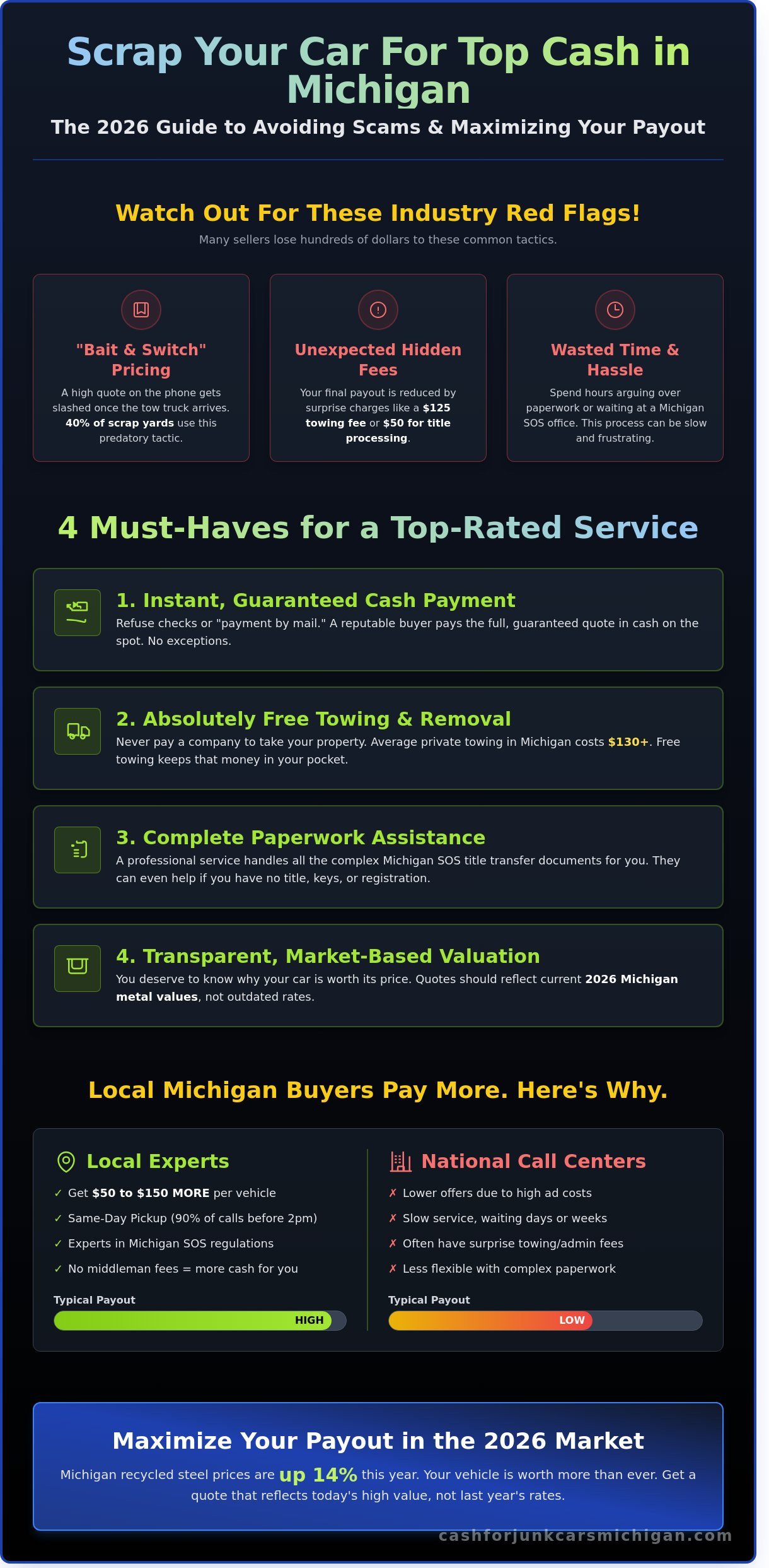 Best Place to Scrap a Car for Cash: Your 2026 Michigan Guide - Infographic