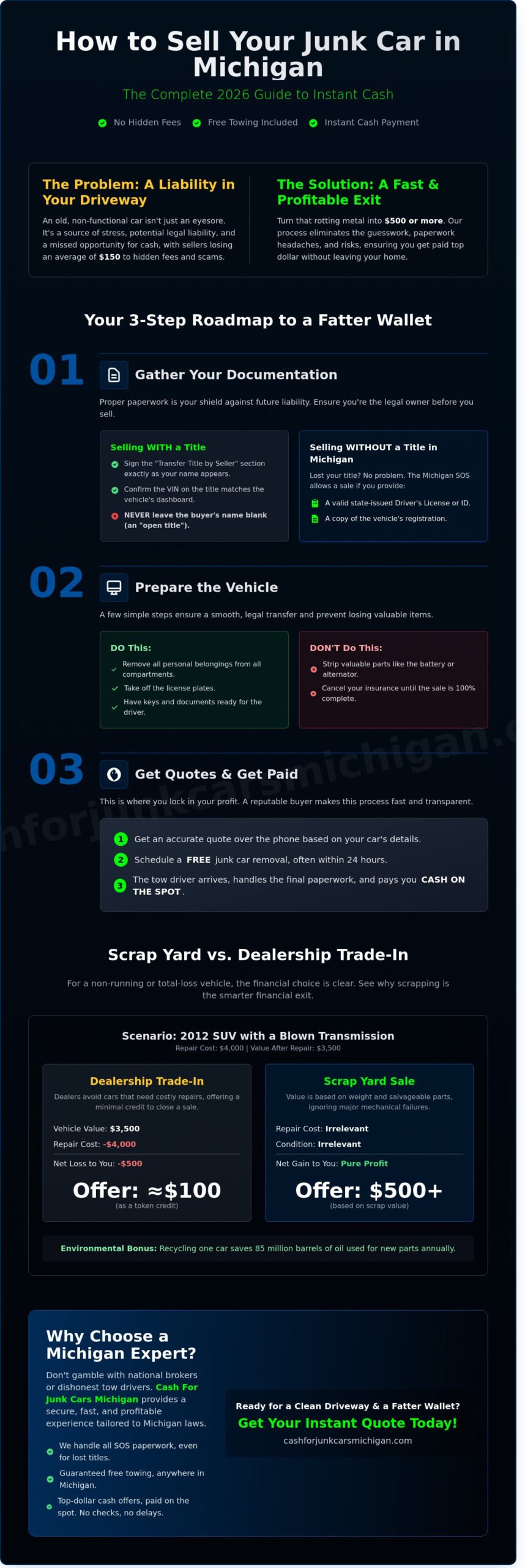 How to Sell a Car to a Junkyard: The Complete 2026 Guide - Infographic