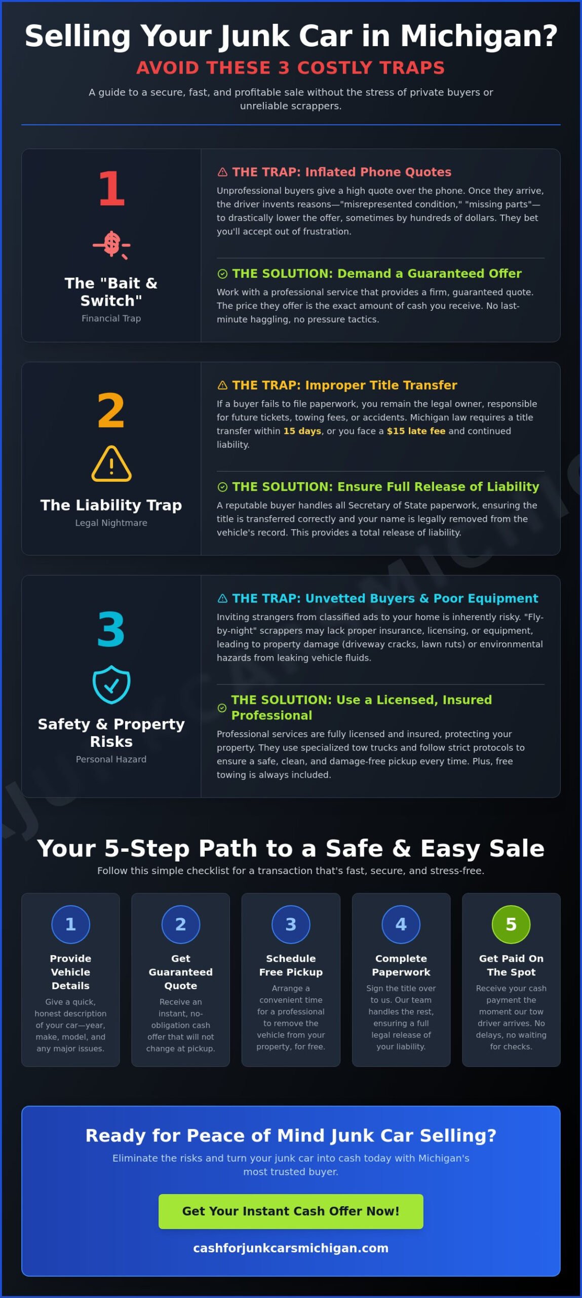 Peace of Mind Junk Car Selling: How to Sell Your Vehicle Without the Stress - Infographic