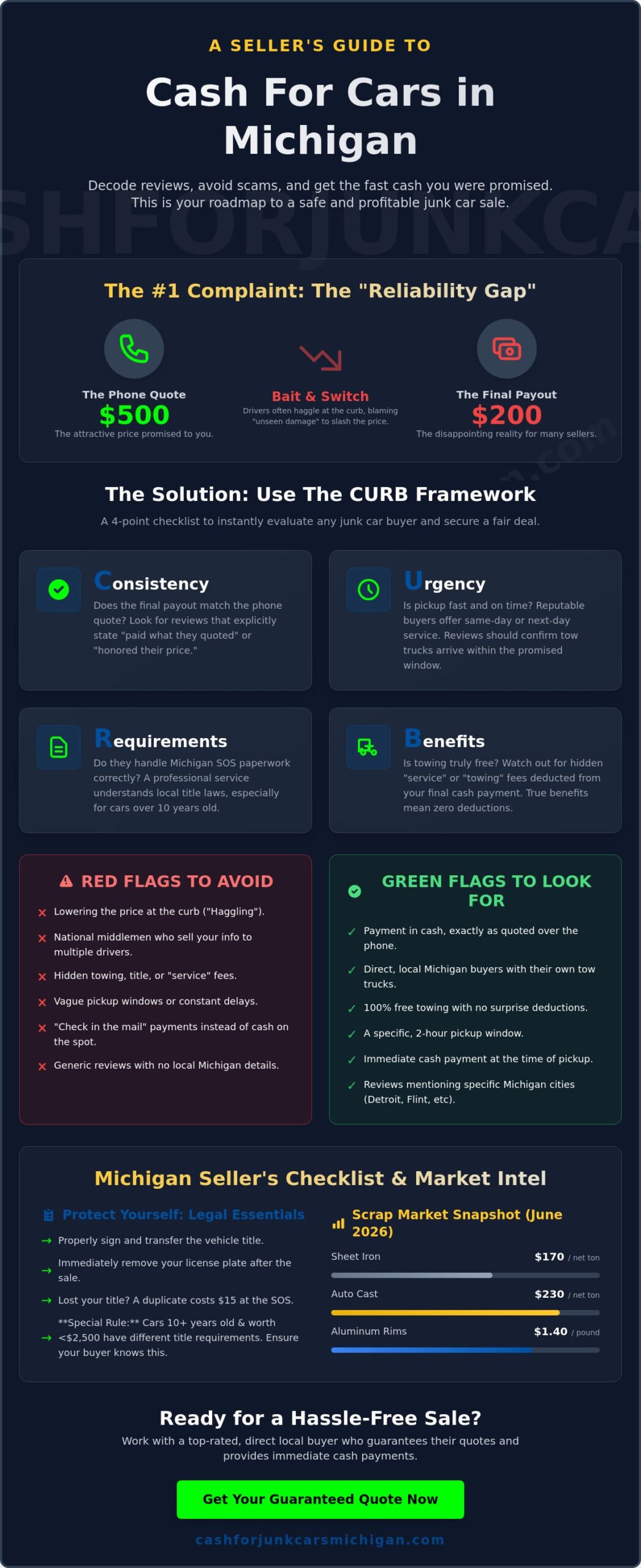 Cash for Cars Michigan Reviews: Find the Best-Rated Junk Car Buyers in 2026 - Infographic