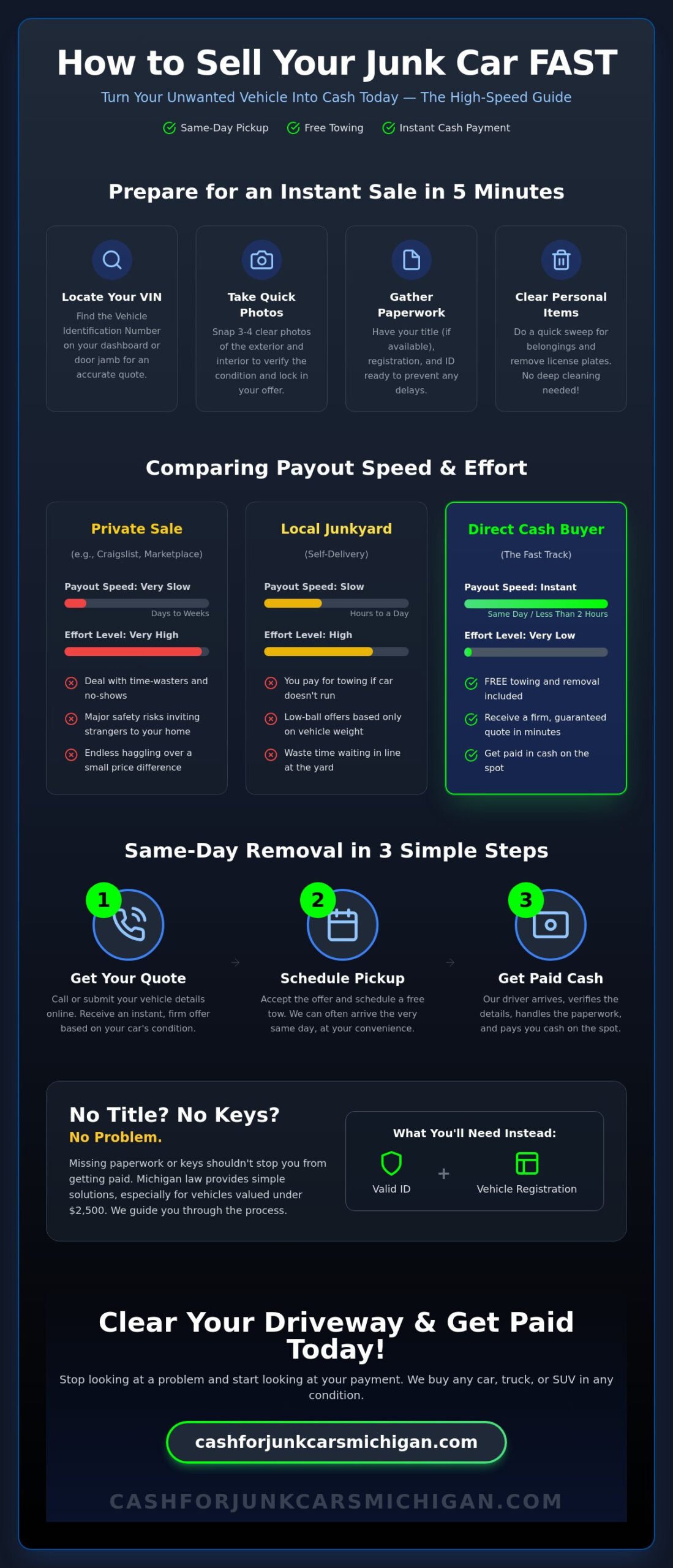 How to Sell a Junk Car Fast: The 2026 Guide to Same-Day Cash - Infographic