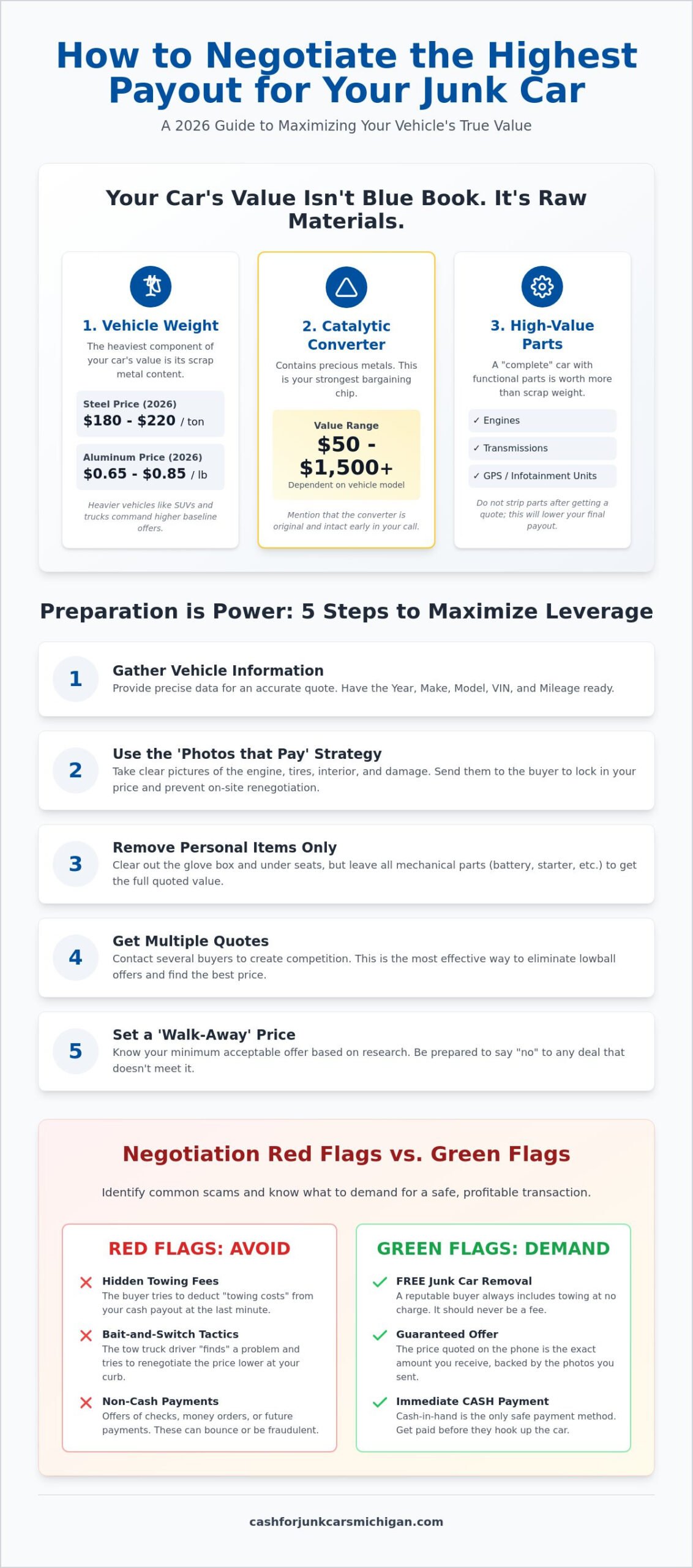 How to Negotiate with Junk Car Buyers: Get the Most Cash in 2026 - Infographic
