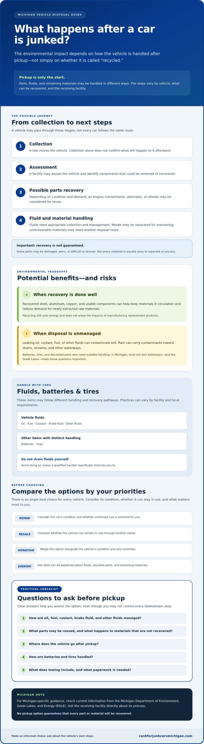 Environmental Impact of Junking a Car: What Happens Next? - Infographic